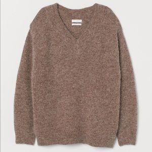 NWT Knit Wool-blend Sweater - Dark Beige Melange